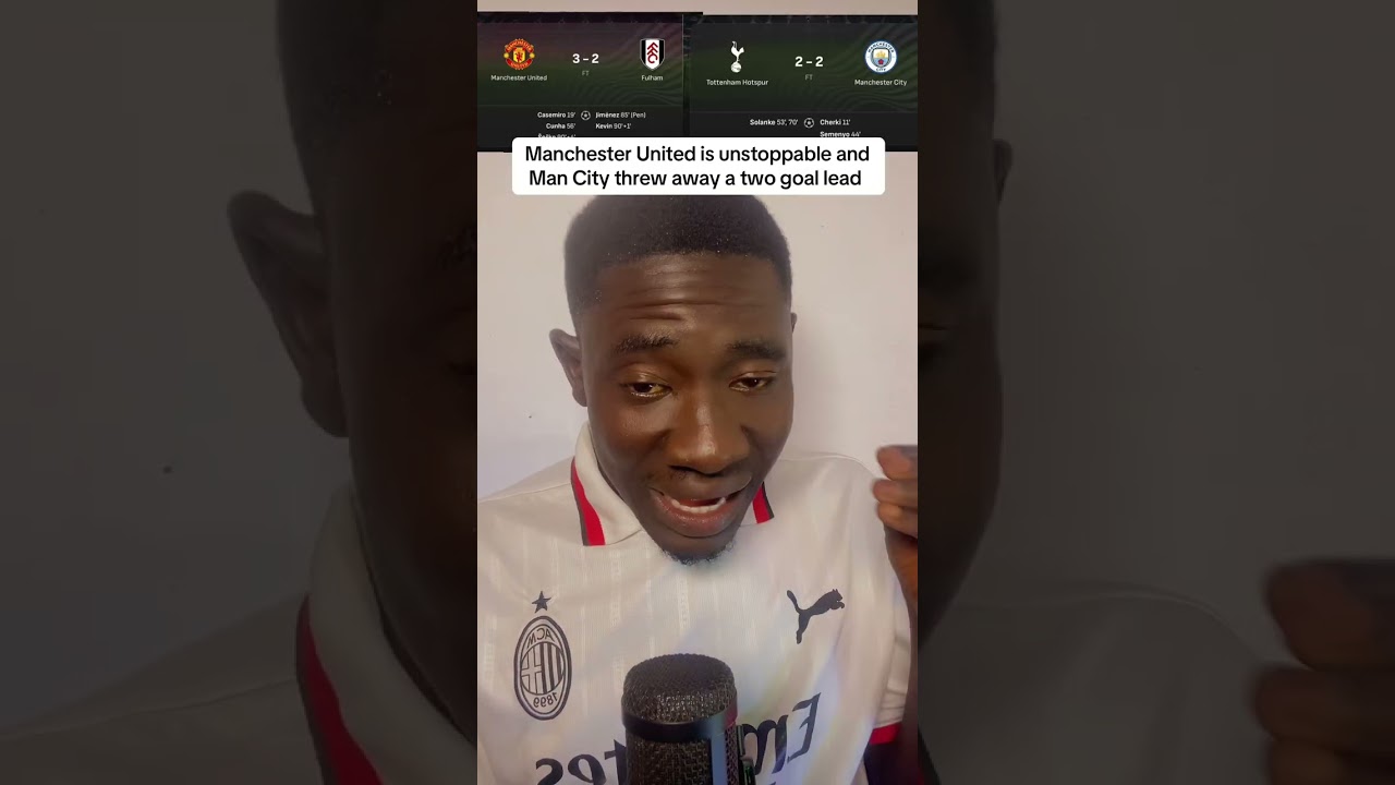 MAN UNITED DEFEATED FULHAM || MAN CITY DROPPED POINTS AGAINST TOTTENHAM HUSPURS