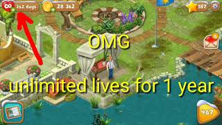 Unlimited Lives For 1 Year😍. Gardenscapes screenshot 4