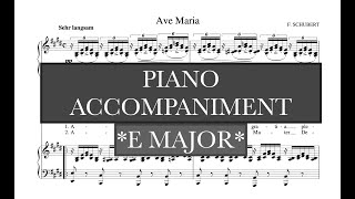 Ave Maria (Schubert) E Major Piano Accompaniment - Karaoke