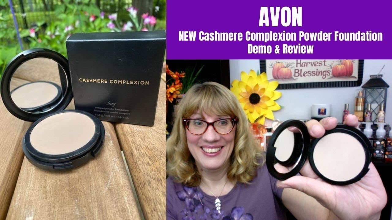 AVON NEW Cashmere Complexion Powder Foundation Demo & Review