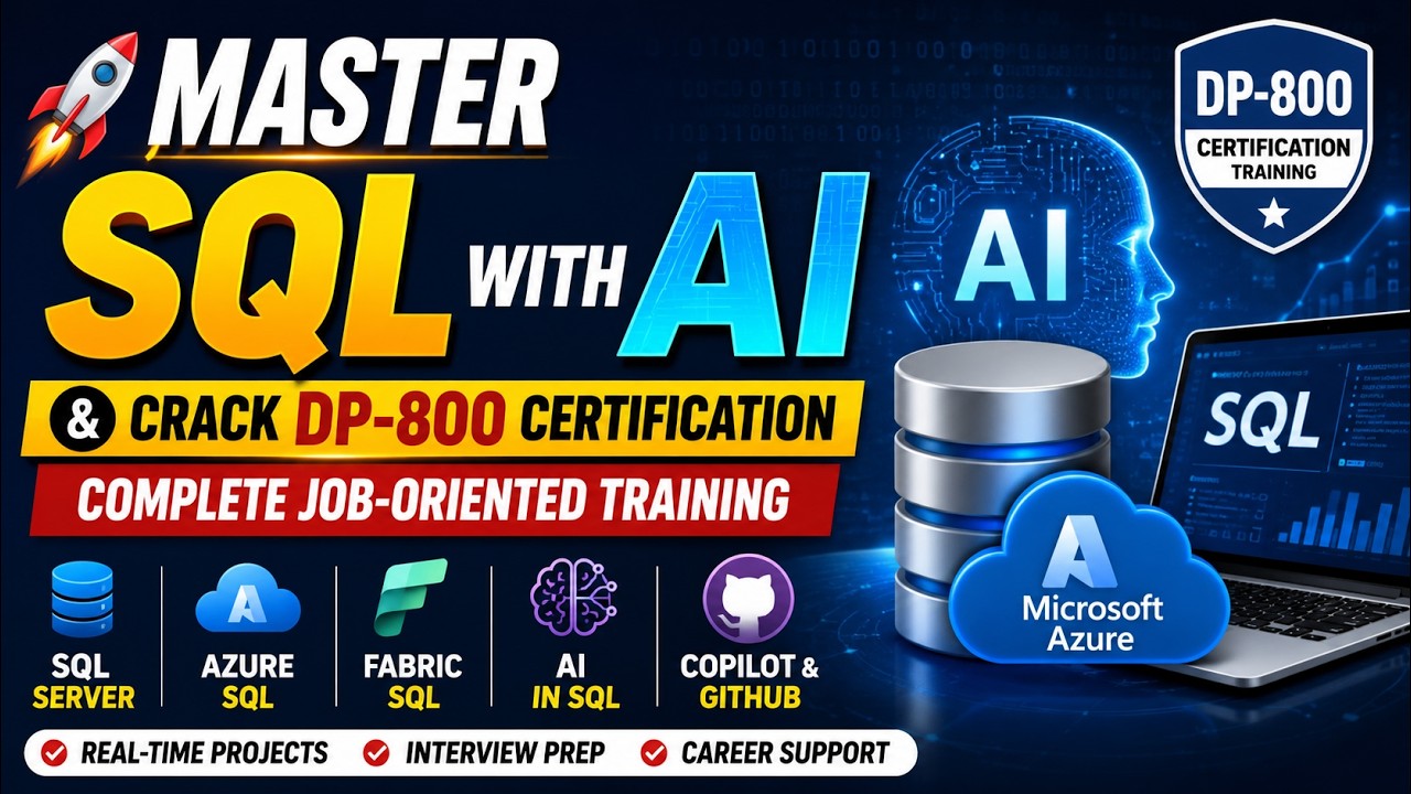 Master SQL with AI & Crack DP 800 Certification Complete Job Oriented ...