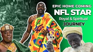 "NFL Star Jeremiah Owusu-Koramoah's Epic Homecoming: Royal Greetings and Spiritual Visits in Ghana!"