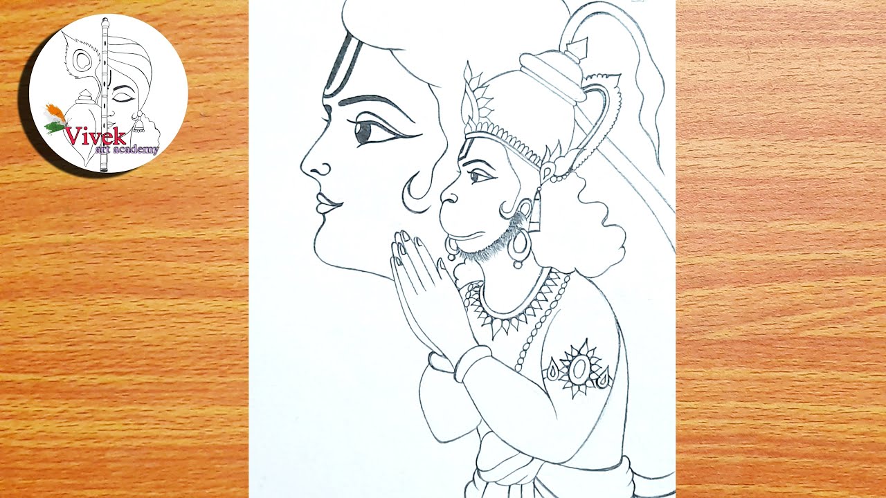 Easy Drawing of Lord Hanuman | Easy Lord Hanuman Drawing for ...