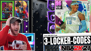 3 FREE LOCKER CODES + GLITCHED PINK DIAMOND CARMELO ANTHONY GAMEPLAY! (NBA 2K21 MyTEAM)