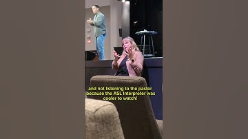 Watching the interpreter is cooler than my pastor!