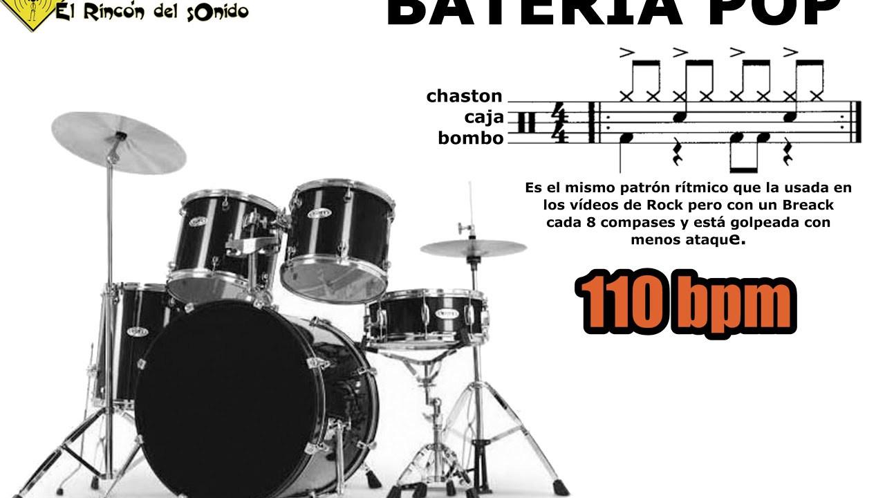 Bateria Pop 110 Bpm YouTube Bateria Pop 110 Bpm YouTube