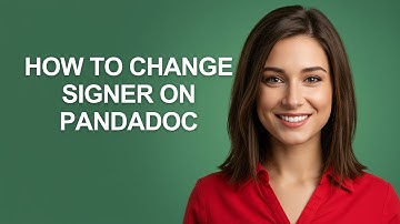 How to Change Signer on Pandadoc - AshleyHowTo