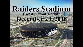 The las vegas raiders stadium construction update taken on thursday,
december 20, 2018. first view is east side across interstate 15 ...