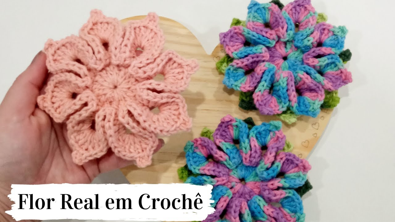 FLOR REAL EM CROCHÊ | Passo a Passo | Por Mimos da Jô Tapetes e Trilhos