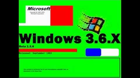 Microsoft Windows 3.6.X Beta 1.3.6 (September 1993) Startup and Logon (Fake)