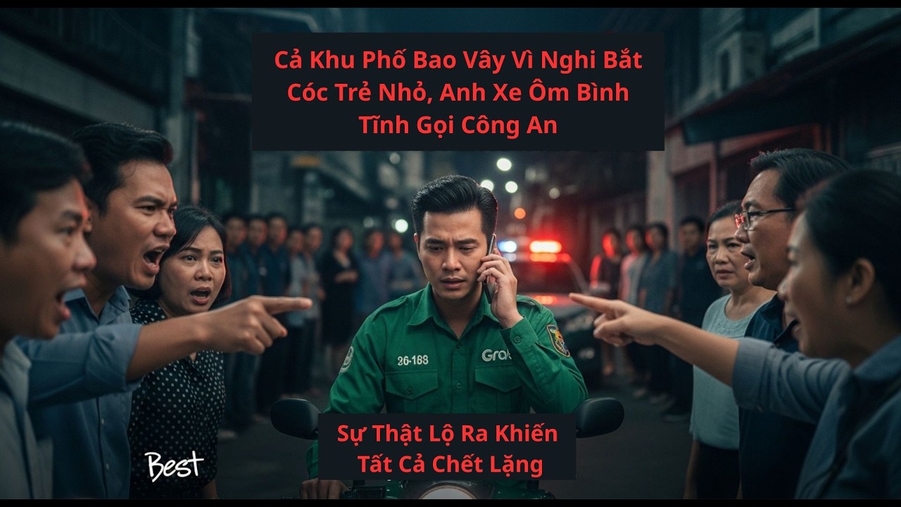 Cả Khu Phố Bao Vây Vì Nghi Bắt Cóc Trẻ Nhỏ–Anh Xe Ôm Bình Tĩnh Gọi Công An–Sự Thật Lộ Ra Khiến Tất C