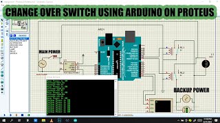 How to create a Changeover Switch with Arduino in Proteus Professional.