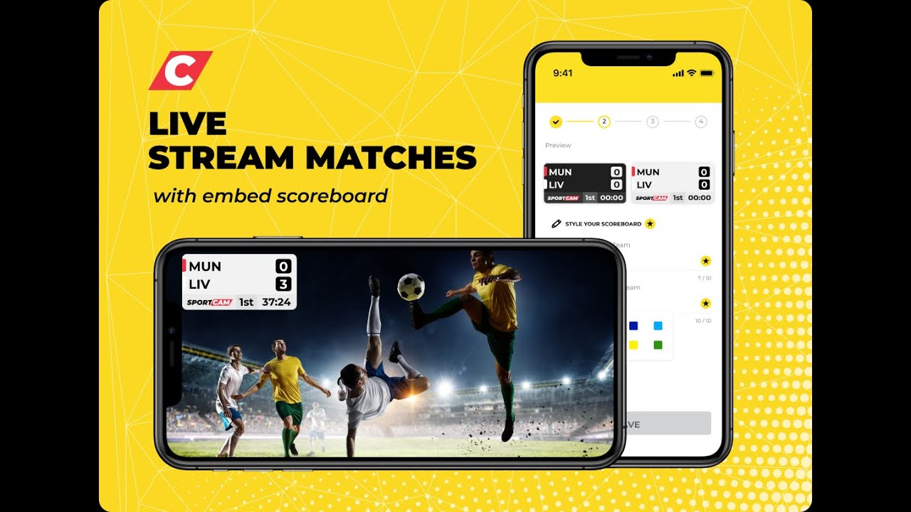 SportCam - Live Stream Your Match with Scoreboard