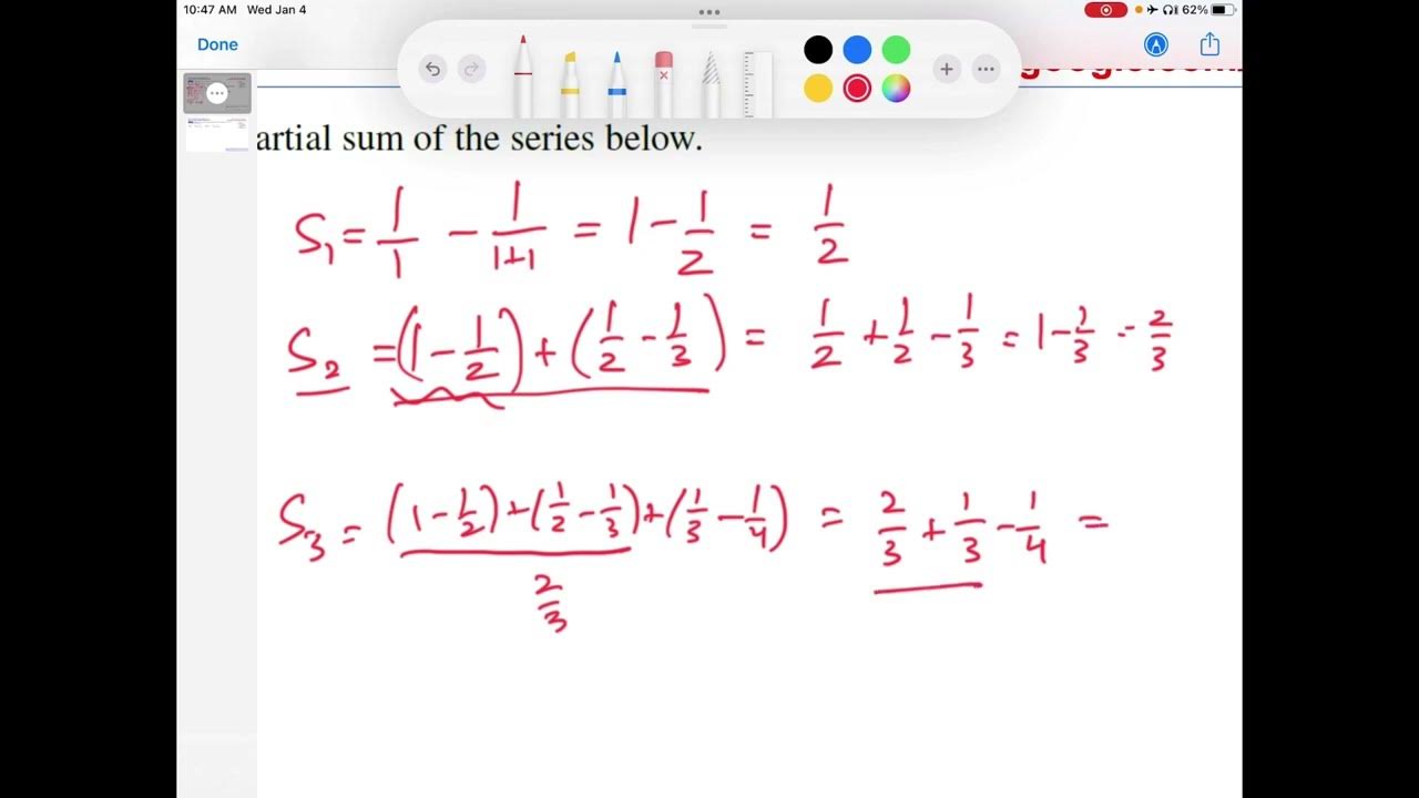 5 1 finding a formula for the nth partial sum wellesley college calc