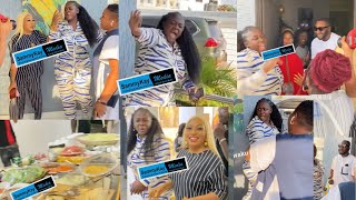 Tracey Boakye shocked 😮 with bday surprise as Diamond Appiah, Christiana Awuni,Xandy storm her hse