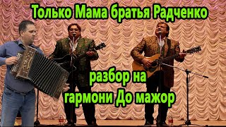 Только Мама братья Радченко // разбор на гармони // До мажор.