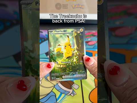 Graded the Treekachu 🍃✨ Code: Lisa25 ($25 off your 1st PSA submission) 💎 #pikachu #pokemon