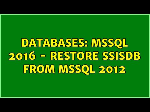 Databases: MSSQL 2016