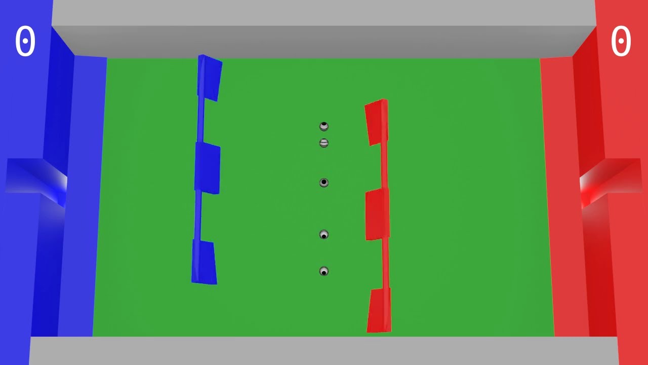 Table Football Animation / Blue vs Red / 5 Balls / Blender Animation ...