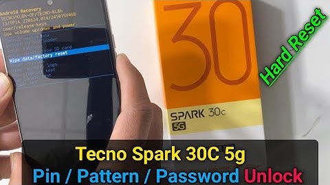 Tecno Spark 30C 5G (KL8h) Hard Reset | How To Pin Pattern & Password Unlock Tecno Saprk 30