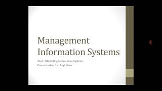 MIS - Marketing Information Systems