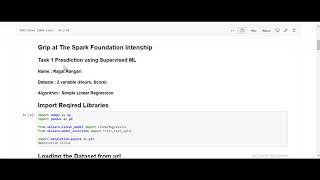 Task 1 : Prediction Using Supervised ML