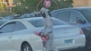 Milford catalytic converter theft suspect attacks witness with Sawzall