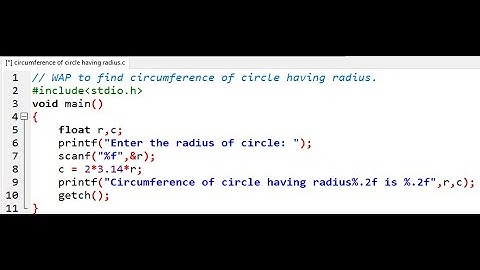 WAP to find circumference of circle having radius in C Programming  using Dev C++  in Nepali (Nepal)