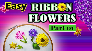 Easy Ribbon Flowers - Part 01 - [SINHALA] : 360 DEGREES
