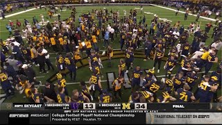 Michigan Football Highlights from the College Football Playoff Final (SkyCam, stadium announcer)