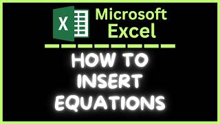 How To Insert Equations In Microsoft Excel  Stepbystep Pc Tutorial