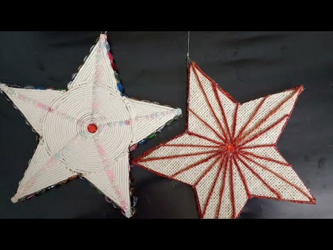 Christmas Star Making Tutorials💖/ two Unique Jute Stars/ How to Make ...