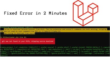 Failed to download laravel from dist: the zip extension and unzip/7z commands are both missing skipp