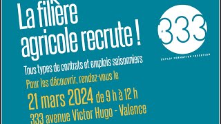 L’agriculture recrute, on se retrouve le 21 mars à la mission locale de Valence