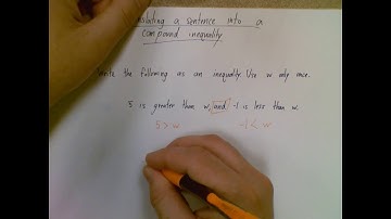 Algebra 1 - Translating a sentence into a compound inequality