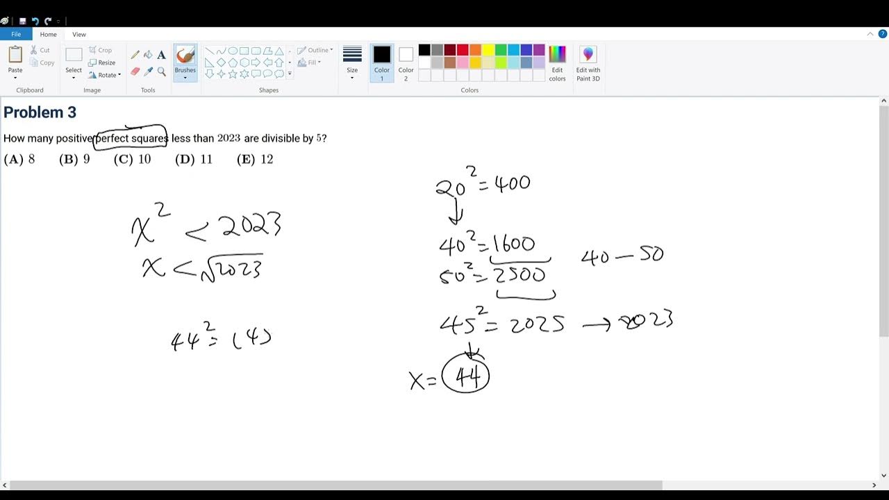 2023 AMC 12A Problem 3 YouTube