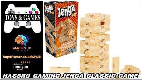 Describing Hasbro Gaming Jenga Classic Game, Amazon