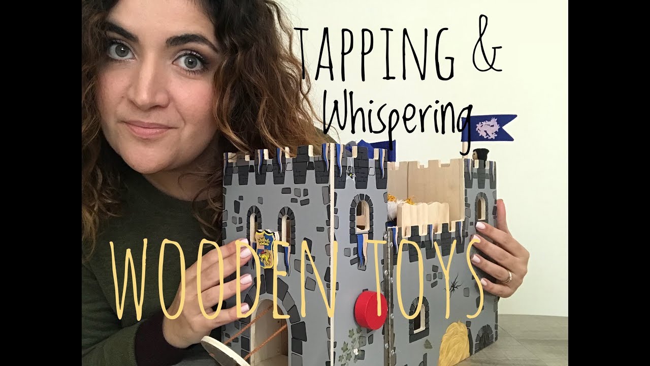 ASMR | Tapping on WOODEN TOYS | Tapping , Scratching, Whispering