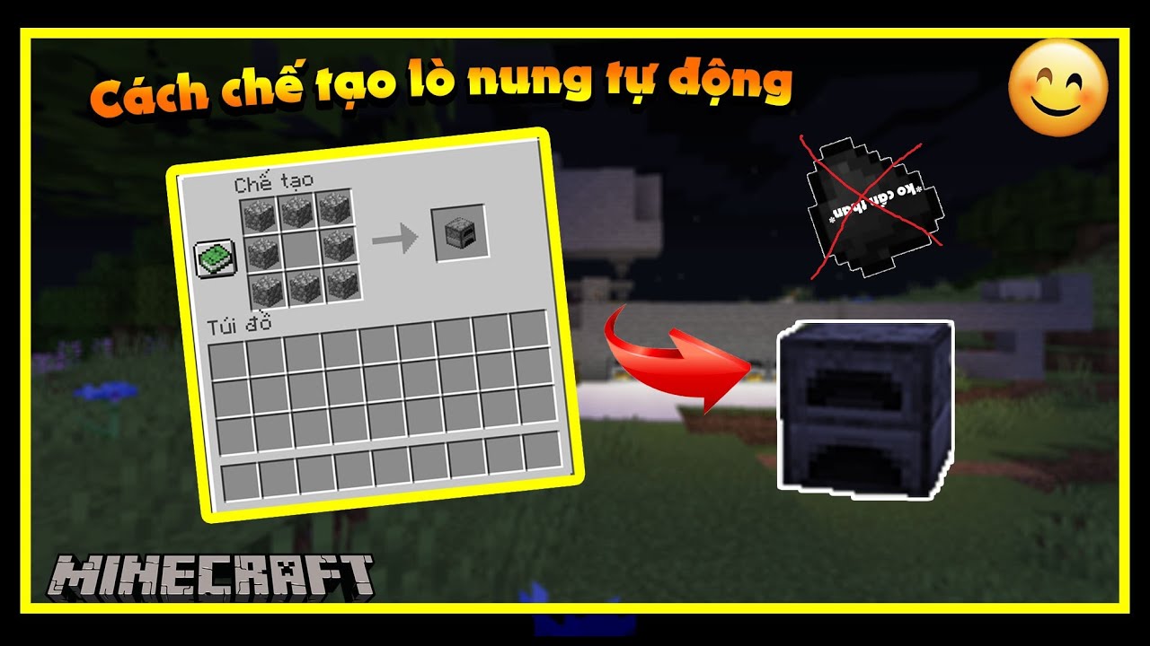Cách làm lò nung tự đông và... ko tốn than | Minecraft - redstone - YouTube