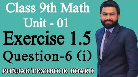 Class 9th Math Unit 1 Exercise 1.5 Question 6 (i) -Verify the given Sides are equal- 9 Math E.X 1.5