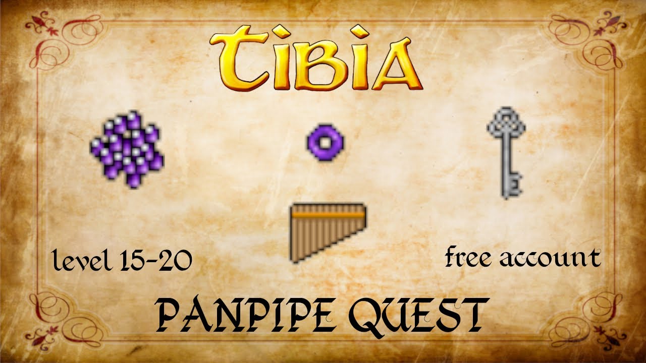 🎶 Como Fazer a PANPIPE QUEST no Tibia • Power Ring + Recompensas ...