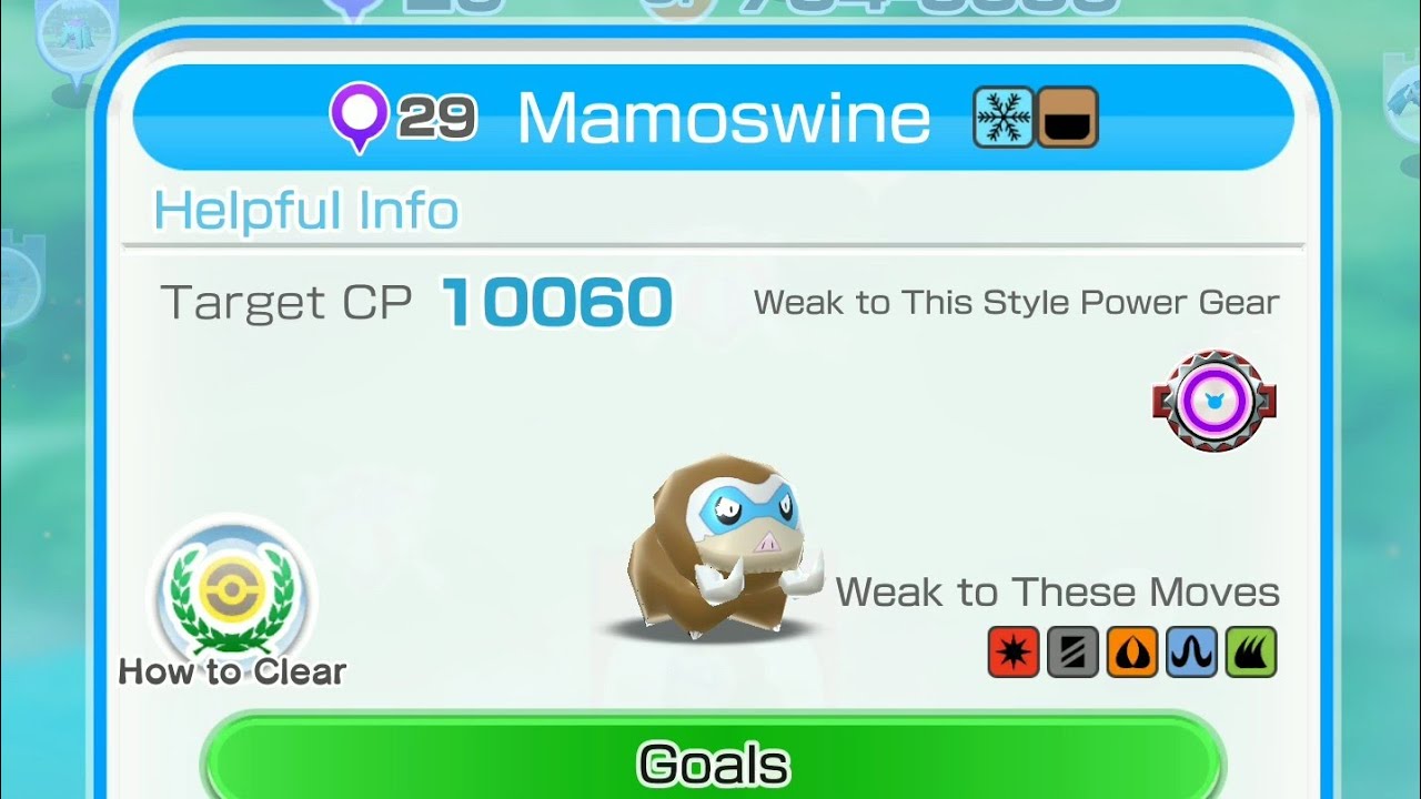 [Pokemon Rumble Rush] Episode 407 - Super Boss #29: Mamoswine (Rowlet ...