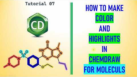 How to Make Color and Highlights in ChemDraw for Molecules