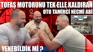 Tofaş Araba Motorunu Kaldiran Necmi̇ Abi̇ İle Bi̇lek Güreşi̇ Meydan Okuma Maçi