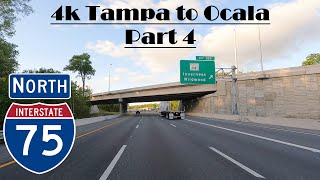 4k Tampa to Ocala Part 4.  I 75 North.  Interstate 75 North 4k I 75 North Tampa To Ocala Asmr