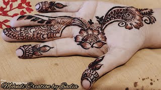 Easy Front Hand Mehndi Design 2021 | Flower Henna | Mehndi Creation by Sadia