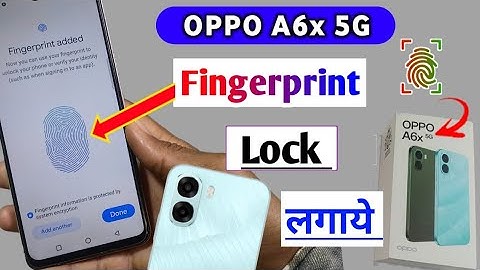 How to display fingerprint in oppo a6x 5g | Oppo A6x 5g me fingerprint screen lock kaise lagaye 