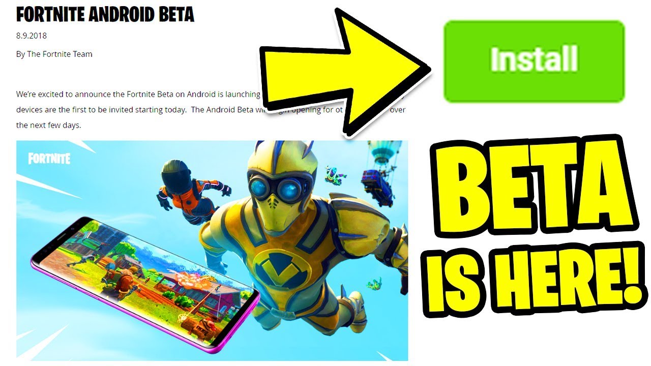 How To DOWNLOAD Fortnite MOBILE ANDROID Beta RIGHT NOW ...