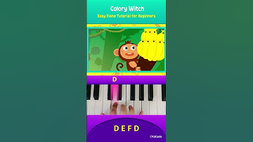 Easy Piano Song for Kids 🎹 | “Colory Witch” Tutorial #JunyTony #piano #shorts