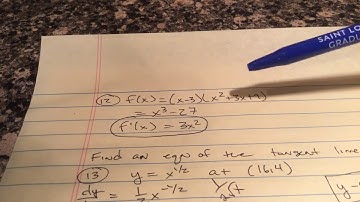 Calculus Chapter 3 Quiz #1 Review Video
